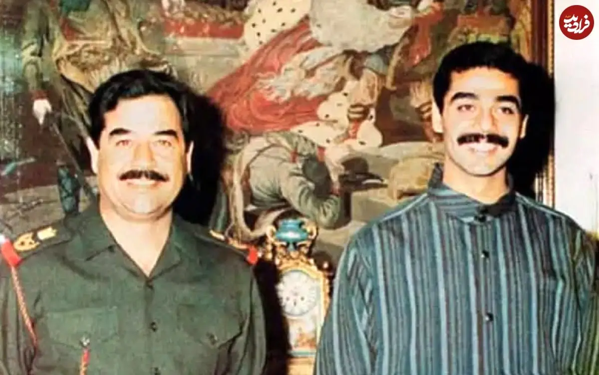 عکس| سفر در زمان؛ «عدی پسر بی رحم صدام» در جلسه با یک تاجر اماراتی؛ دهه 60