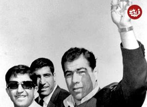 عکس؛ سفر در زمان؛ «استقبال مردم از غلامرضا تختی در بازگشت از یک مسابقه خارجی»؛ دهه 30