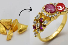 (ویدئو) نحوه ساخت انگشتر طلا با یاقوت کبود صورتی توسط جواهرساز معروف 