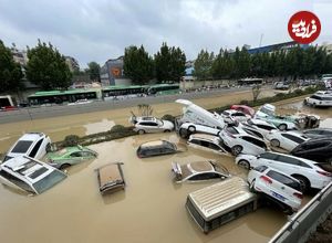 ببینید؛ نجات سرنشینان خودروهای گرفتار در سیل سهمگین چین
