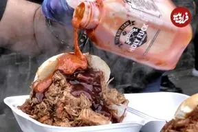 ببینید| غذای خیابانی در انگلستان؛ کباب دنده و ساندویچ های غول پیکر در لندن