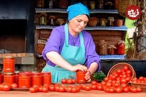 ببینید| غذای روستایی در آذربایجان؛ پخت استیک تاماهاک و تهیه رب گوجه