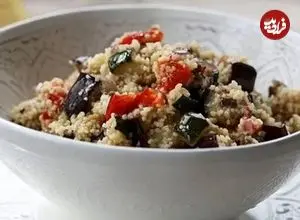 خوراک باقلا و بادمجان یونانی؛ یک وعده سبک و پرعطر