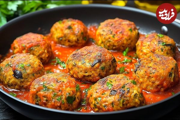 ببینید؛ طرز تهیه کوفته بادمجان با تن ماهی و سس گوجه توسط آشپز ایتالیایی