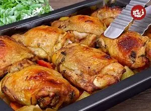 ببینید| طرز تهیه یک شام جدید و ساده با ران مرغ به روش آلمانی ها