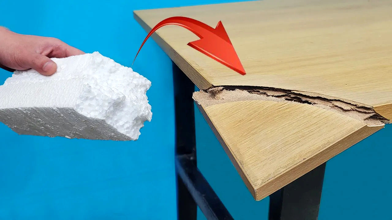 (ویدئو) روشی خلاقانه و ساده برای تعمیر شکستگی میز چوبی