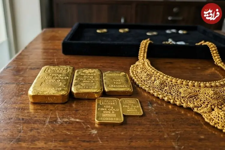 قیمت طلا 18 عیار و طلا 24 عیار امروز چهارشنبه 28 مرداد 1405