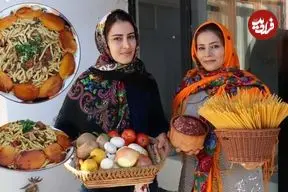 ببینید| غذای روستایی در ایران؛ پخت ماکارونی با ته دیگ سیب زمینی در طبیعت