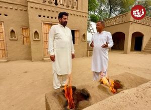 ببینید؛ نحوه ساخت یک اجاق هیزمی با آجر و سیمان به روش پاکستانی ها
