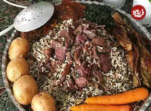 ببینید| سبزی پلو سمنانی؛ ترکیب جذاب سبزی، گوشت و بادمجان