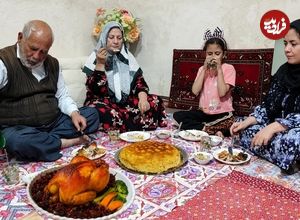 ببینید| غذای روستایی در ایران؛ پخت مرغ شکم پر به روش سنتی
