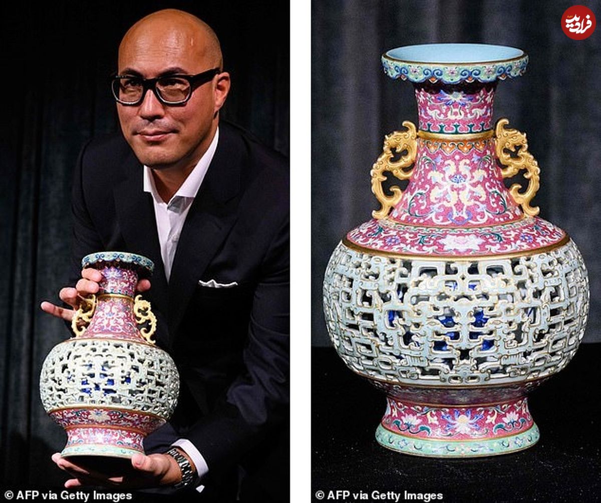 (تصاویر) این گلدان ۹ میلیون دلاری دودمان باستانی چینگ در خانه یک زن پیدا شد