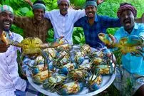 ببینید| غذای روستایی در هند؛ پخت یک غذای سنتی با 20 خرچنگ بزرگ