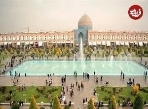 نقاشی میدان نقش‌جهان اصفهان در زمان سلطنت شاه سلطان حسین صفوی