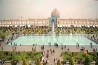 نقاشی میدان نقش‌جهان اصفهان در زمان سلطنت شاه سلطان حسین صفوی