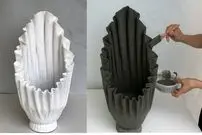 ببینید| نحوه ساخت یک گلدان خاص با پارچه قدیمی و سیمان به روش چینی ها