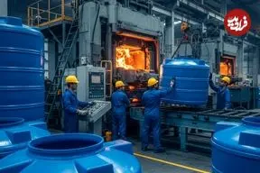 ببینید| فرآیند شگفت انگیز تولید تانکرهای آب پلاستیکی در پاکستان