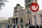 عکس| سفر زمان؛ منظرۀ زیبای «شمس‌العماره» از پشت درختان میدان ارگ؛ 140 سال قبل
