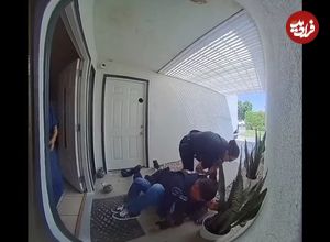 ببینید؛ ثبت لحظه حمله با چاقو به افسر پلیس کالیفرنیا توسط دوربین