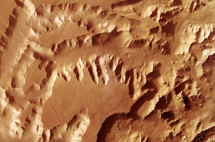 (عکس) برترین عکس فضایی هفته؛ درّه‌های هزارتوی مریخ