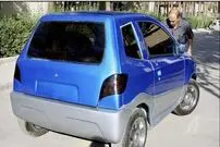 (عکس) چرخ های پنچر اولین نمونه ماشین برقی ایران در حیاط دانشگاه!