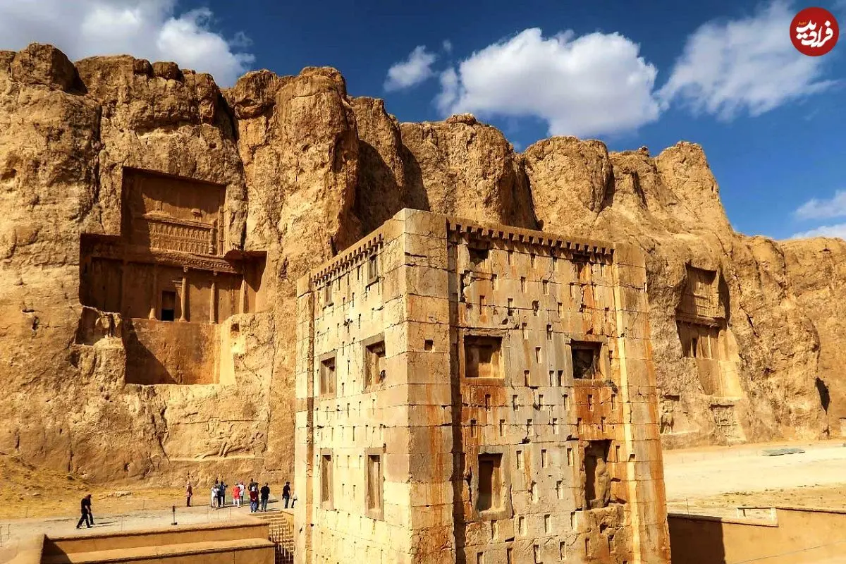 عکس؛ نقش رستم و بنای اسرارآمیزش؛ ساختمان چهارگوشی که تاریخ را روایت می‌کند