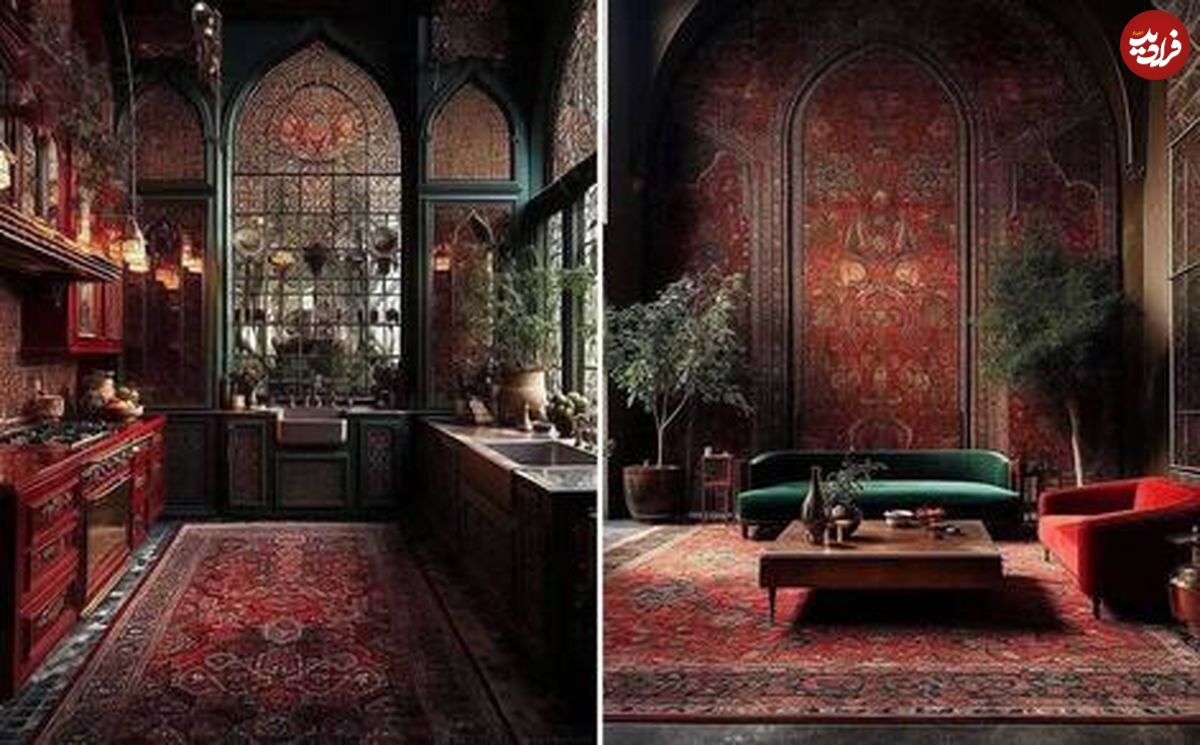 (عکس) یکی از زیباترین خروجی های هوش مصنوعی به خاطر فرش ایرانی 