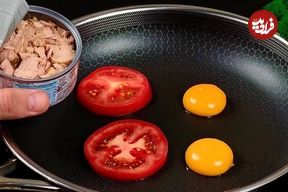 ببینید؛ با تن ماهی و تخم مرغ این غذای ساده و جدید آمریکایی را درست کنید