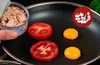 ببینید؛ با تن ماهی و تخم مرغ این غذای ساده و جدید آمریکایی را درست کنید