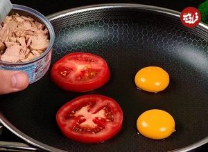 ببینید؛ با تن ماهی و تخم مرغ این غذای ساده و جدید آمریکایی را درست کنید