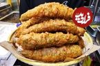ببینید؛ غذای خیابانی در کره؛ فرآیند تهیه تمپورای فلفل و مرغ سوخاری در سئول