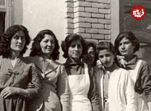 عکس؛ سفر به تاریخ؛ دخترهای دبیرستان ثریا بعد از «کلاس خانه‌داری»؛ سال 1322