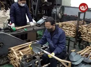 ببینید| فرآیند تولید انبوه بیل در کارخانه ای در کره جنوبی