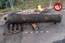 کارگران ساختمانی توپ جنگی 300 ساله را از زیر خاک بیرون آوردند