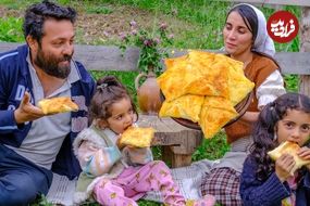 ببینید؛ غذای روستایی در آذربایجان؛ تهیه خاچاپوری سنتی گرجستانی در طبیعت