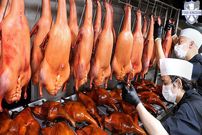 ببینید| غذای خیابانی در کره؛ تهیه خوراک مرغابی شکم پر باستانی در بوسان