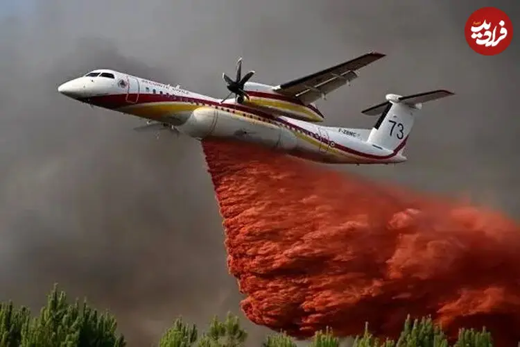 ببینید| تصاویر هوایی از نبرد با آخرین کانون‌های آتش در فرانسه