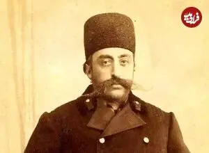 عکس| سفر به تاریخ؛ مظفرالدین شاه در حال قلیان کشیدن در جوانی و در تبریز