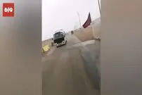 (ویدیو) بارش شدید باران در شلمچه