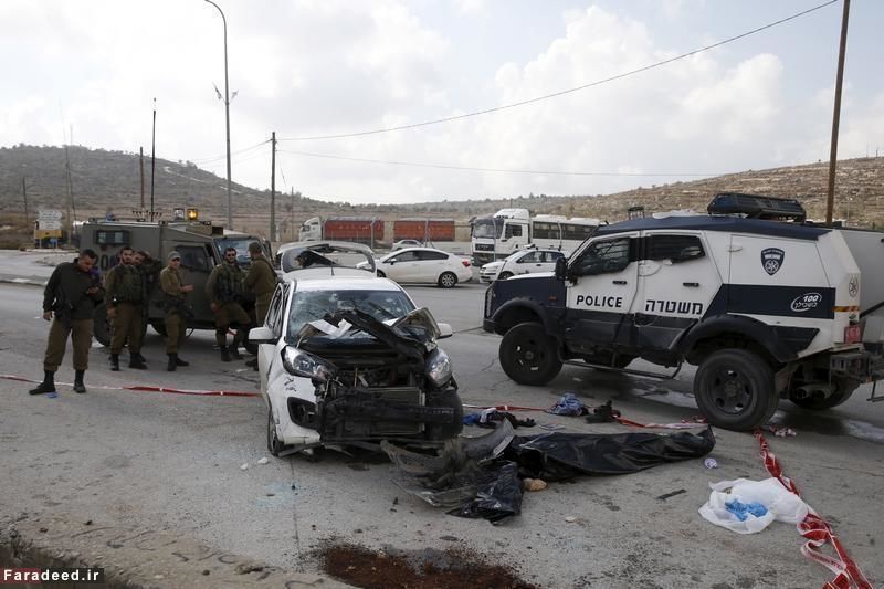 (تصاویر)خودرویی که اسرائیلی‌ها را زیرگرفت