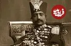 عکس| سفر به تاریخ؛ «ناصرالدین شاه» و «زعفران باجی» در یک عکس گروهی در حیاط قصر