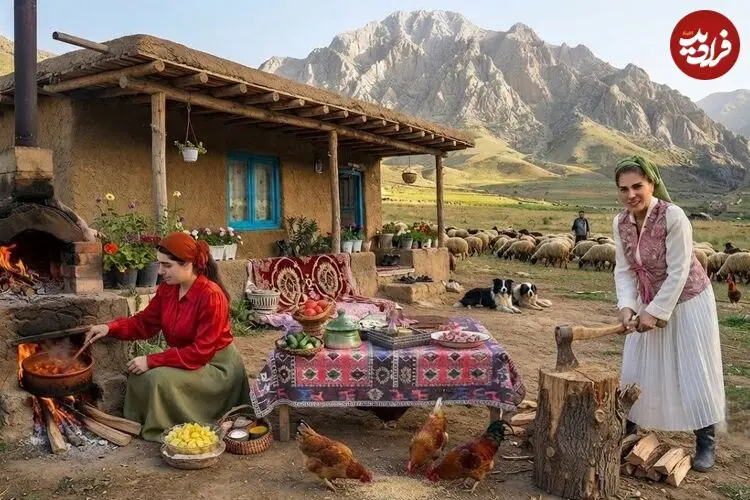 ببینید| غذای روستایی در ایران؛ پخت قابلی پلو محبوب افغان ها با مرغ در طبیعت گیلان