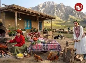 ببینید| غذای روستایی در ایران؛ پخت قابلی پلو محبوب افغان ها با مرغ در طبیعت گیلان