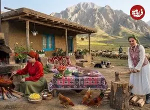 ببینید| غذای روستایی در ایران؛ پخت قابلی پلو محبوب افغان ها با مرغ در طبیعت گیلان