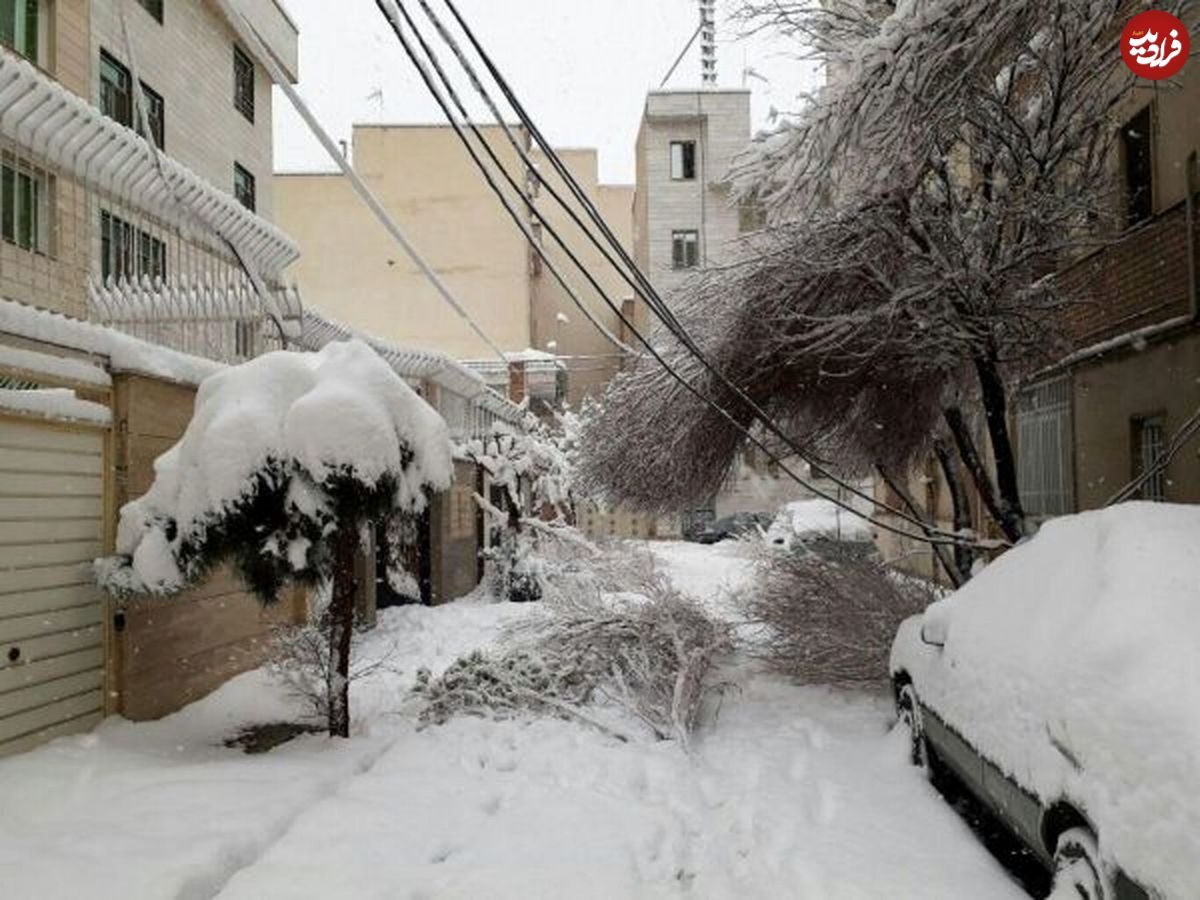 بریده جراید/ عکسی از بارش سنگین برف در زمستان سخت سال ۴۵