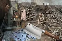 ببینید| مراحل تولید ساطور قصابی با بازیافت فنرهای قدیمی کامیون در پاکستان