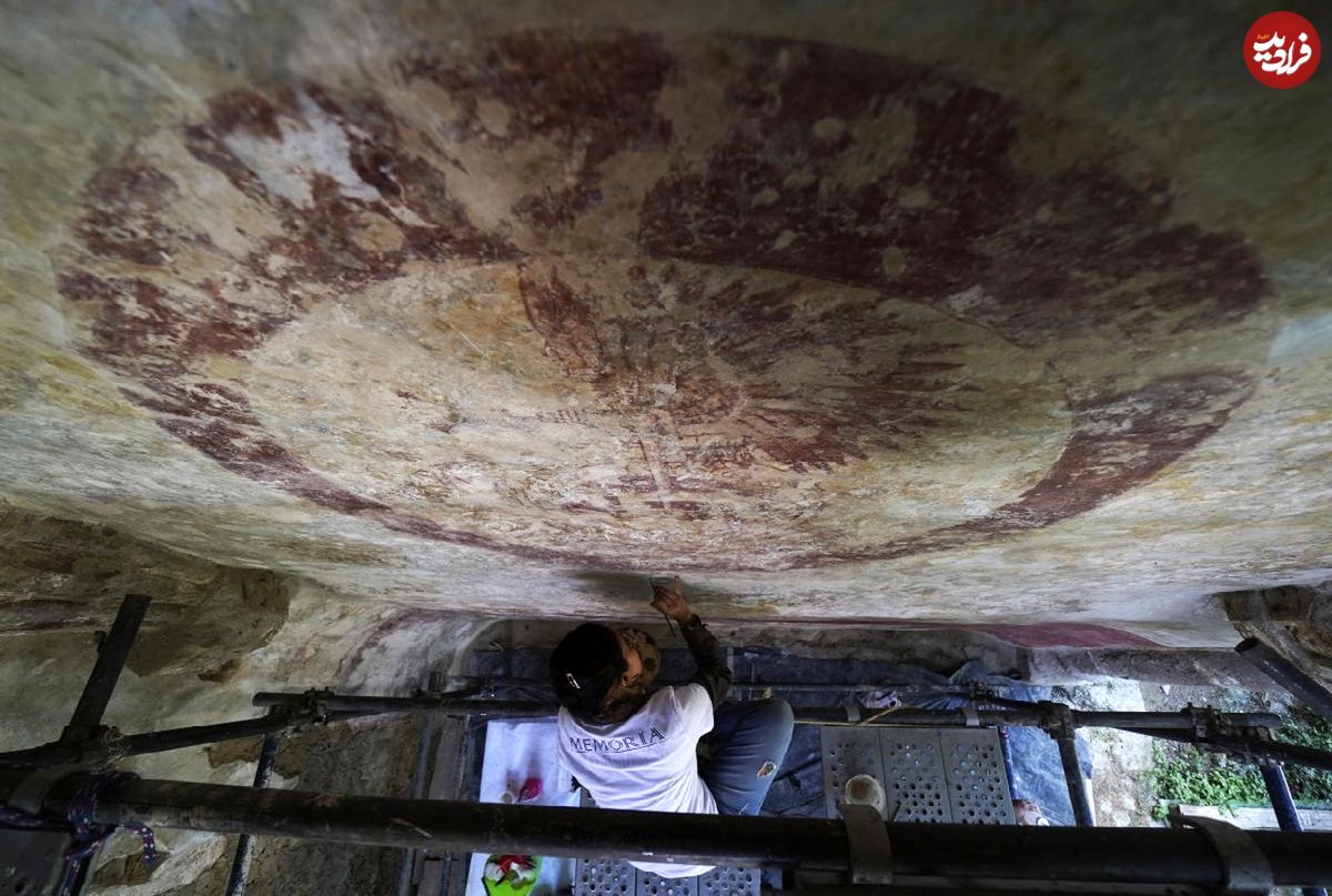 کشف یک نقاشی رازآمیز روی دیوار کلیسایی در مکزیک