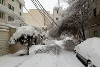 (عکس) تهران ۶۱ سال پیش در یک روز برفی؛ فردوسی میان کولاک برف