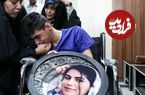تصاویر؛ برادر معلول الهه حسین‌نژاد در دادگاه