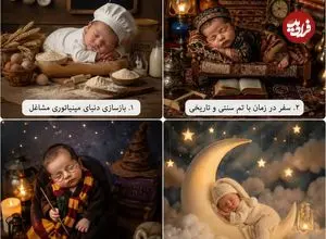 ایده های عجیب و خاص برای عکاسی از نوزاد (فراتر از عکس هایی اتلیه ای)
